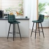 Afbeelding van HOMCOM barkrukken - polyester en staal - 42L x 47B x 105H cm - groen