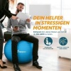 Afbeelding van TRESKO® anti-burst gymnastiekbal 85 cm (blauw) met luchtpomp, tot 300 kg, voor lengte vanaf 185 cm