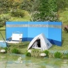 Afbeelding van Outsunny Camping Windscherm van Polyester, Staal 440L x 140H cm Blauw