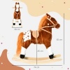 Afbeelding van HOMCOM Kinder Schommelpaard Bruin 74x28x65cm