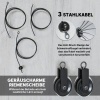Afbeelding van SPORTNOW Gewicht Kabel Katrol Systeem Staal, Nylon 98L x 2,5B x 200H cm Zwart
