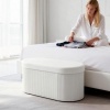 Afbeelding van Homcom Opbergkist - Polyester - 76L x 38B x 35H cm - Crèmewit