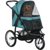 Afbeelding van PawHut Opvouwbare hondenwagen voor honden en katten tot 20 kg - Donkergroene buggy met wielen