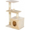 Afbeelding van PawHut Krabpaal met sisal en pluche kattenspeelgoed, 80 cm hoog, beige