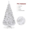 Afbeelding van COSTWAY 240 cm Kunstkerstboom - Witte Dennen met Metalen Standaard, Opvouwbaar voor Kerstdecoratie
