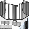 Afbeelding van KIDUKU® Veiligheidshek 360 cm voor huisdieren en kinderen, inklapbaar met deur