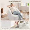 Afbeelding van HOMCOM Fauteuil, loungestoel met gebogen design, crèmewit, geen montage nodig