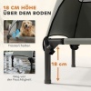Afbeelding van PawHut-Hundeliege van polyester en staal - 106L x 76B x 99H cm - Lichtgrijs