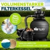 Afbeelding van Tillvex zandfiltersysteem 10 m³/h + 800g filterkogels | Zwembadfilter met 7-weg ventiel