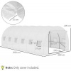 Afbeelding van Outsunny Vervangfolie voor kas PE 600L x 300B x 200H cm - Wit
