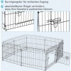 Afbeelding van PawHut - Puppyhek - Vergrendelbare grendel - Roestvrij staal - 8 Panelen