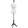 Afbeelding van HOMCOM Vrouwelijke paspop van schuim en metaal, 38x38x168 cm, Wit