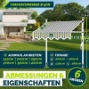 Afbeelding van Tillvex Balkonluifel B x D 350 x 180 cm grijs/wit met handslinger, zonder boren