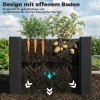 Afbeelding van Outsunny Verhoogde Plantenbak - Verzinkt Staal, Rubber - 102L x 52B x 55H cm - Zwart