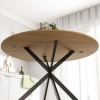 Afbeelding van HOMCOM ronde eettafel met X-poten voor 4 personen - Eiken keukentafel