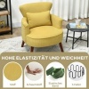 Afbeelding van HOMCOM Gele Polyester Fauteuil met Schuim - 69x69,5x78 cm