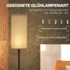 Afbeelding van HOMCOM Vloerlamp van metaal en polyester - Ø25 x 161,5H cm - Zwart