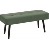Afbeelding van HOMCOM Voetenbank van Polyester en Staal - Groen 100x36x45 cm