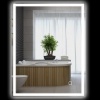 Afbeelding van HOMCOM badkamerspiegel - gehard glas - 90×70×4 cm - zilverkleurig