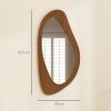 Afbeelding van Homcom Wandspiegel - Grenenhoutfineer, Glas - 91,5L x 45B x 3H cm - Natuurhout