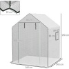 Afbeelding van Outsunny Kasfolie Kunststof 140L x 143B x 190H cm Wit