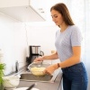 Afbeelding van Relaxdays RVS vergiet, fijnmazige zeef met handgrepen, Ø 26cm, vaatwasserbestendig, zilver