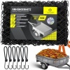 Afbeelding van KESSER® Aanhangernet, 2 x 3 m, fijnmazig | aanhangernet met spankabel en netkoord, containernet voor