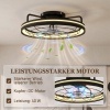 Afbeelding van HOMCOM Plafondventilator met Verlichting en Afstandsbediening Ø48 cm Zwart