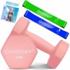 Afbeelding van KESSER® Halters, halterset, 2-delige set, 2 kg - 5 kg, gekleurd, korte halters van neopreen, hexagon