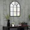 Afbeelding van HOMCOM wandspiegel met metalen frame - robuust - zwart