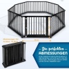 Afbeelding van KIDUKU® 7,2 meter inklapbaar veiligheidshek XXL met deur, 8 elementen voor flexibele vormen