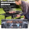Afbeelding van Outsunny Gasbarbecue 5 kW, 2 branders, roestvrij staal, met zijtafel en thermometer