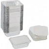 Afbeelding van Aluminium bakjes met deksel - set van 100 - 260 ml - voor maaltijden - kapsalon