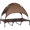 Afbeelding van PawHut Verhoogd Hondenbed van Metaal - 122x92x108cm - Bruin