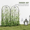 Afbeelding van Outsunny Metalen Rankgitter 50L x 1,3B x 120H cm - Zwart