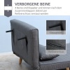 Afbeelding van HOMCOM eenpersoons slaapbank - 95x190x27,5 cm - grijs