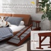 Afbeelding van PawHut Hunderampe met afneembare leuningen, antislip, voor huisdieren tot 30 kg, 125 x 40 x 56 cm, G