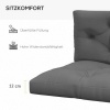 Afbeelding van Outsunny - Palletkussen - Polyester - Donkergrijs