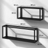Afbeelding van Homcom Opbergplank - Staal - 60L x 12B x 21H cm - Zwart