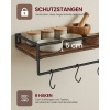Afbeelding van Wandplank set van 2 - 60 cm breed - Rustiek bruin en matzwart