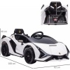 Afbeelding van HOMCOM Rijdende kinderAuto Lamborghini 108x62x40 cm, Wit