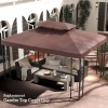 Afbeelding van Outsunny - Vervangend dak voor Tuinpaviljoen - 3x4m - Bruin