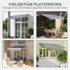 Afbeelding van Outsunny zonnescherm met Volant, waterafstotend, vervangstof 3 x 2,5 m, grijs