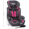 Afbeelding van KIDUKU® Autostoel 9-36 kg (1-12 jaar) – ECE R129/03 Groep 1/2/3 Kinderzitje (Grijs/Roze)