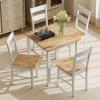 Afbeelding van HOMCOM Eetkamerstoel van Rubberhout 50,5L x 40B x 88,5H cm Eikenkleur