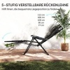 Afbeelding van Outsunny Zwarte Metalen Ligstoel met Netstof