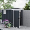 Afbeelding van Outsunny Stalen Tuinhuis 128L x 193B x 181H cm - Donkergrijs
