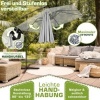 Afbeelding van tillvex® Rechthoekige Aluminium Parasol Ø 330 cm met Afdekking en Windscherm