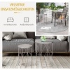 Afbeelding van Outsunny tuintafel - set van 2 tafel - Ø38 x 52,5H cm - metaal - goud