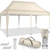 Afbeelding van Tillvex Vouwpaviljoen 3x6m Beige, Waterdicht, Verstelbaar, UV 50+, Incl. Draagtas & Grondpijlen
